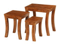 Nesting tables, 3 pieces, Zensova solid wood, 50x35x50 cm, Brown, PCPP87557