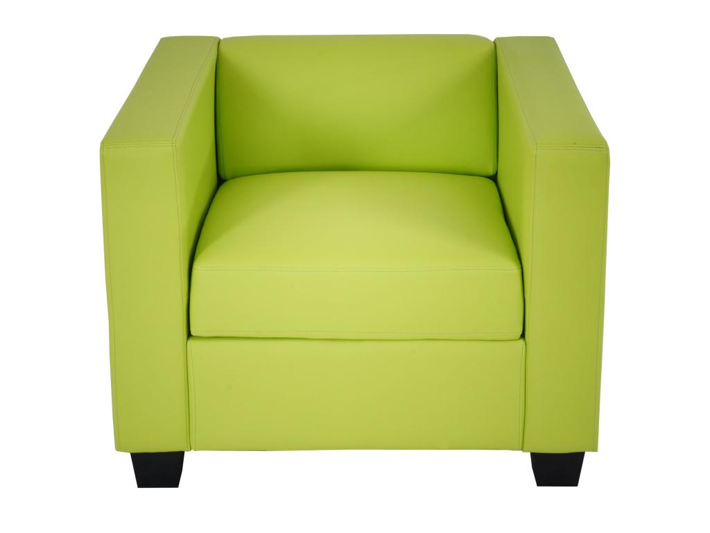 Lumenao armchair in light green faux leather RYHK05896