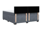 Zensova bed and mattress, dark grey, 200x200cm, velvet, WPPW39401