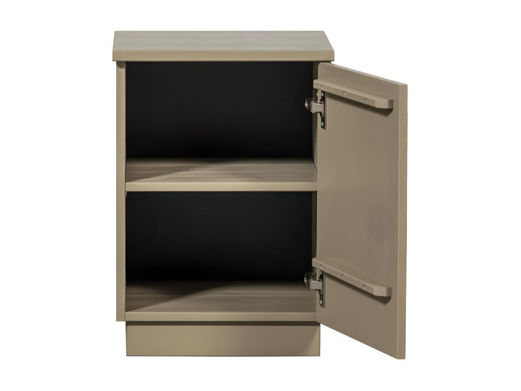 Elariva - 1-Door Wooden Bedside Table - Brown UKNJ96652