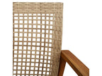 Elariva QQNC11887 Garden Chairs, Set of 2, Beige Wicker Resin