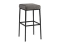 Bar stool - Fabric / Black - Grey - Lysvia 80 CIYZ92040