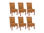 Zensova dining chair set of 6 without cushions WQQJ37824