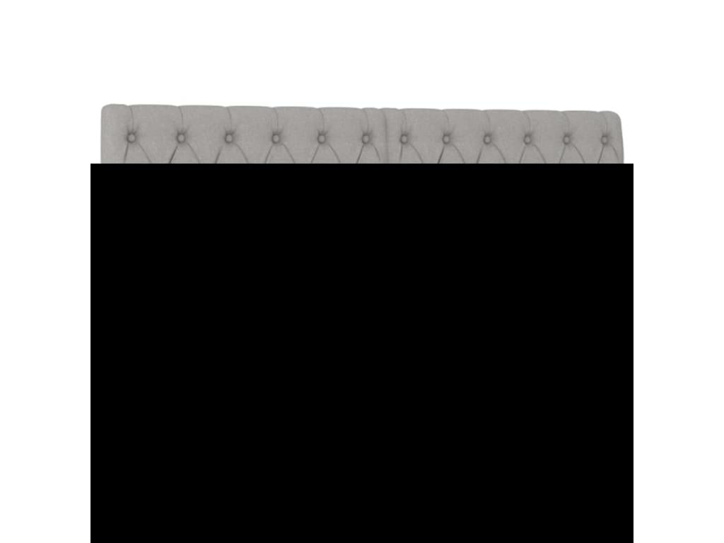 Zensova upholstered bed with light grey mattress 140x200cm Zensova EOJI30827
