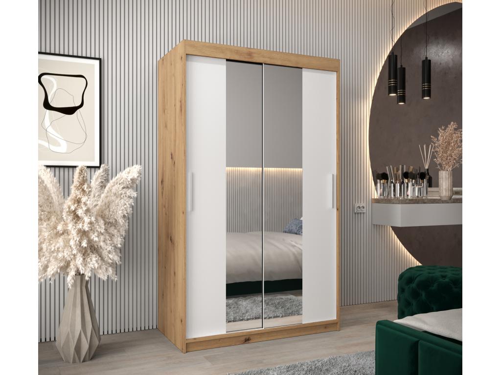 Zensova 1 Sliding Door Wardrobe 200/120/62 2 Doors Zensova/ White UQYC65688