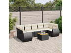 8-piece garden furniture set with cushions, Zensova woven resin, GROK45234