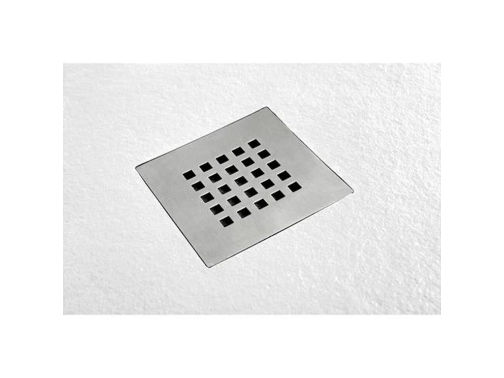 Shower tray 90x180 cm Extra Thin Line White RAL 1013 In Synthetic Resin and Marble Dust With Free Drain RIPZ66378