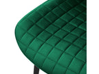 Set of 6 upholstered dining/kitchen chairs in dark green velvet QSDQ84791