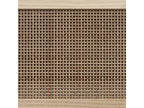 Black TV stand 80x30x40 cm Solid pine wood and natural rattan JRYK51073
