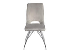 2 grey velvet chairs - Zensova QZDZ32852