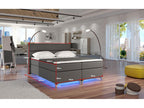 Boxspring bed 180x200 beige fabric Elariva QNCM15636