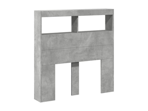 Headboard wardrobe with LED lighting, concrete grey, 100x17x102 cm SUYV34825