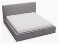 Upholstered bed with storage - 200x200 - double bed - velvet - grey - Zensova OQYO93725