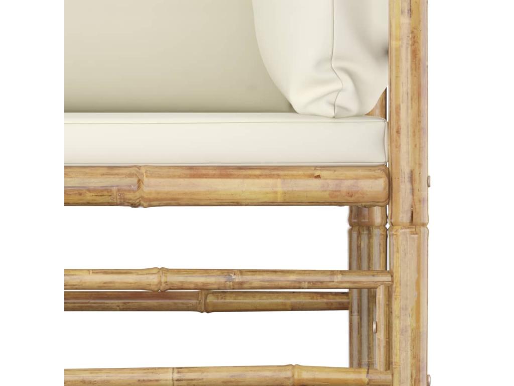 4-piece garden furniture set with cream-white cushions Elariva EIEI96349