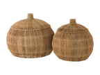 Set of 2 Round Baskets in Natural Lumenao - Lumenao WJUK65380