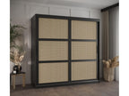 Zensova Wardrobe with Sliding Doors 200/180/62 2 Doors Black WGDH14753