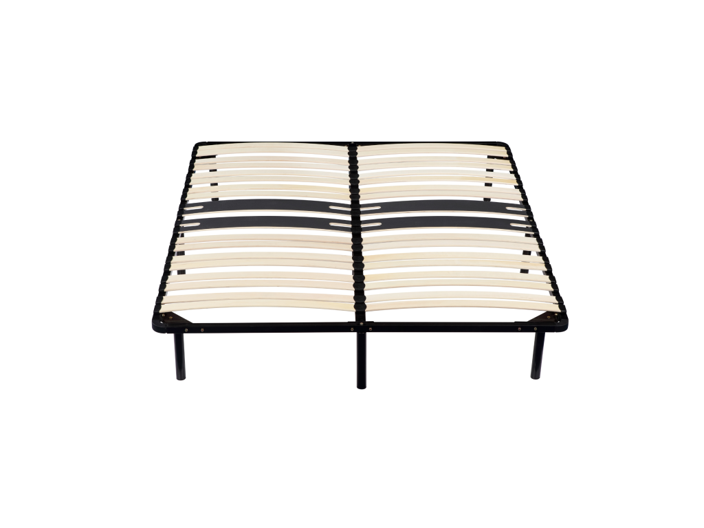 120x190 Black Bed Base with Reinforced Frame, 9 Metal Legs, 29cm Height, Easy Assembly YTIP27234