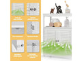 Bathroom cabinet with 2 slatted doors and shelves 60x30x80.5 cm PSXW76892
