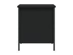 Black storage bench 40x42.5x50 engineered wood QZLA49894