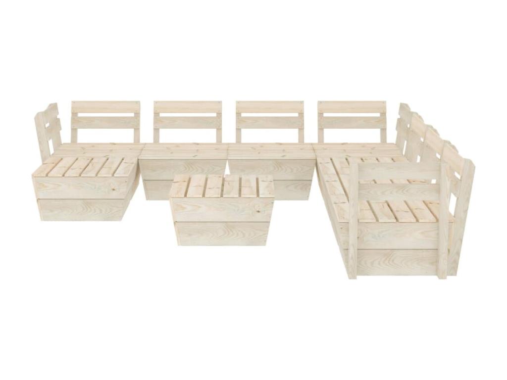 9-piece pallet garden furniture set, impregnated spruce wood ASKU39073