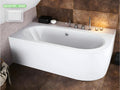 Corner bathtub - with white apron and free headrest - Zensova - 170x75 cm - Left RFER26633