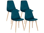 4x Zensova chairs bluish green blue 45x51x87 cm QCUO19059