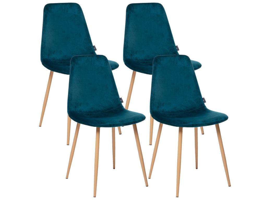 4x Zensova chairs bluish green blue 45x51x87 cm QCUO19059