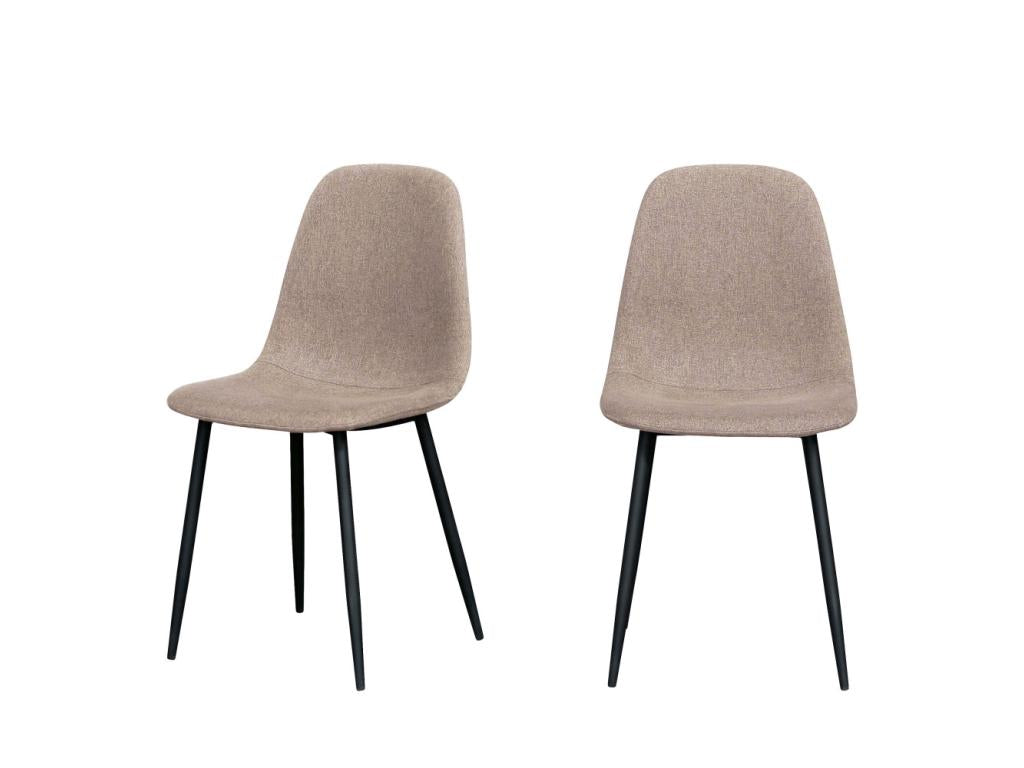 Stockholm - Set of 2 chairs in Zensova and metal - Zensova TGDA59850