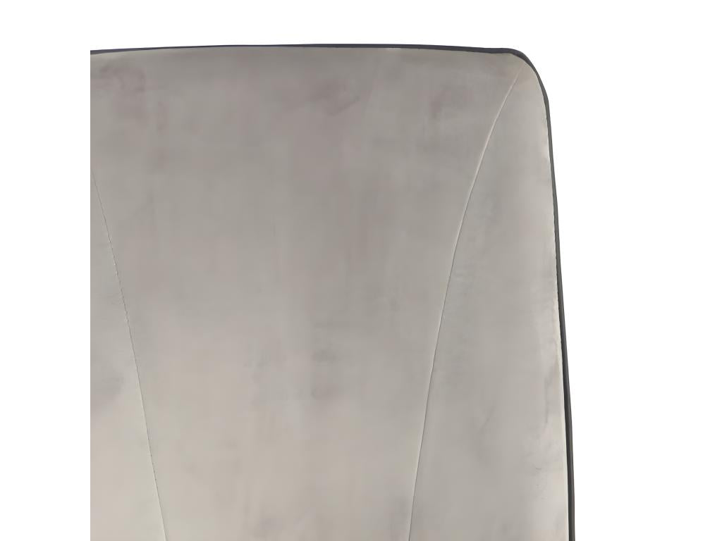 2 grey velvet chairs - Zensova QZDZ32852