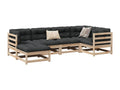 6-piece garden furniture set with cushions, solid pine wood SCGW21250