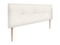 Elariva Faux Leather Headboard with Buttons 145x105cm with Legs for 135/140cm Beds - Bone White JNNN03878