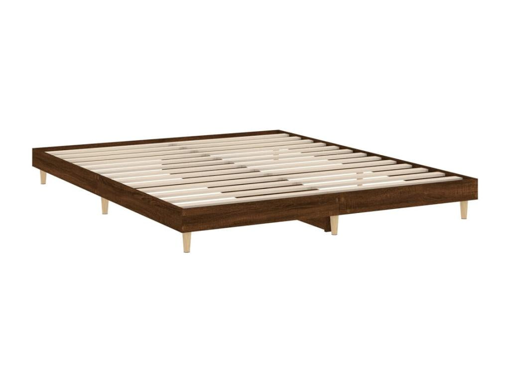 Bed frame without mattress, brown oak, 150x200 cm URPD26862