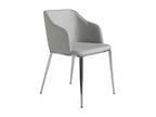 Zensova chair in grey with silver steel legs - Set of 2 - Colour Zensova 04 Beige GPSZ87165