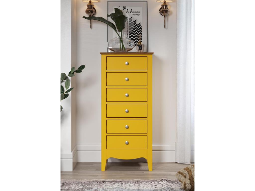 Zensova 6-drawer chest, yellow-brown. PGIM87816