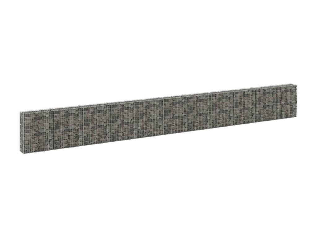 Gabion wall with lids, galvanized steel, 900x30x100 SZNH88855