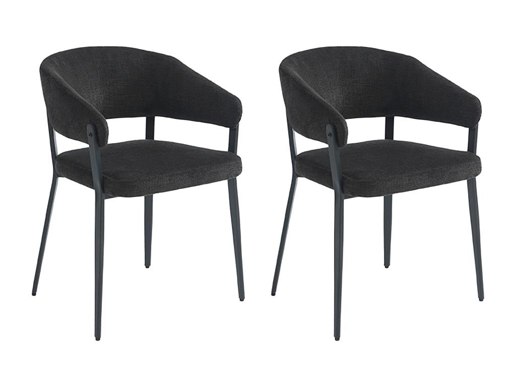 Set of 2 chairs with armrests in Zensova and metal - Zensova SGCQ97735