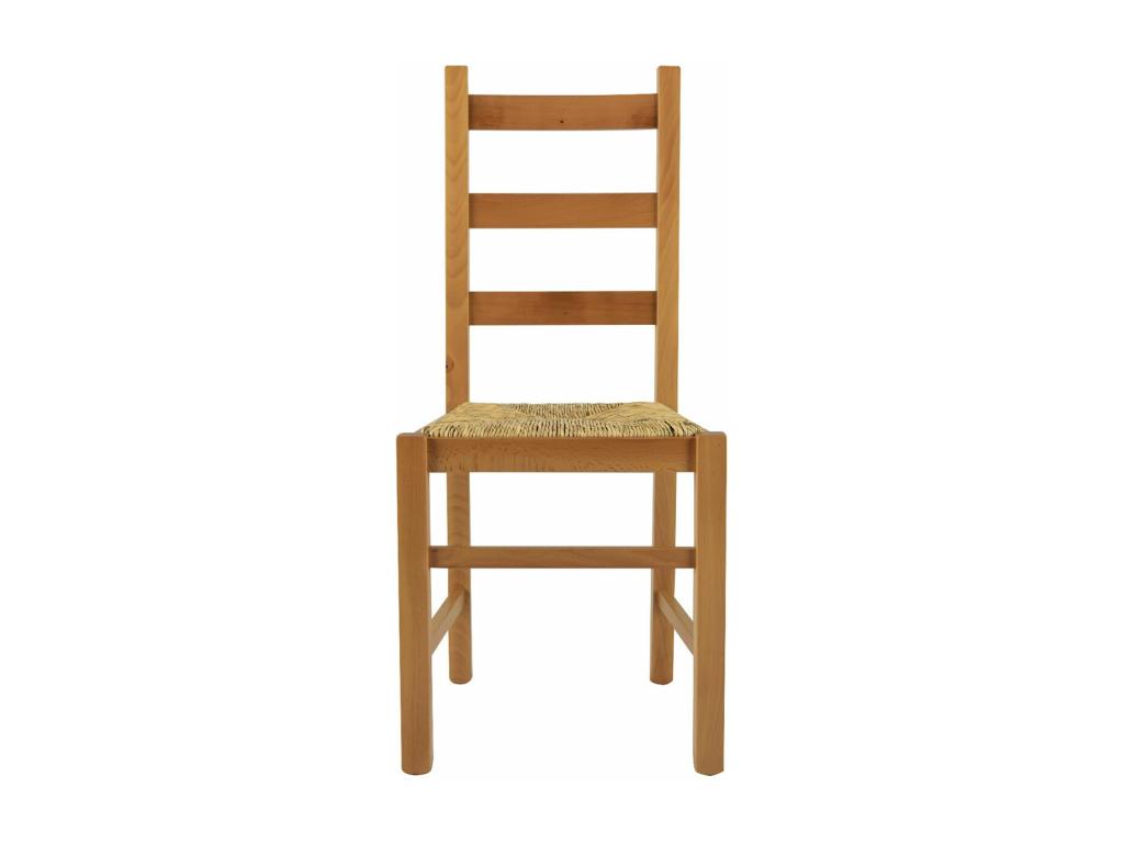 Zensova - Set of 2 Oak-Stained Chairs with Straw Seats IQIV05543