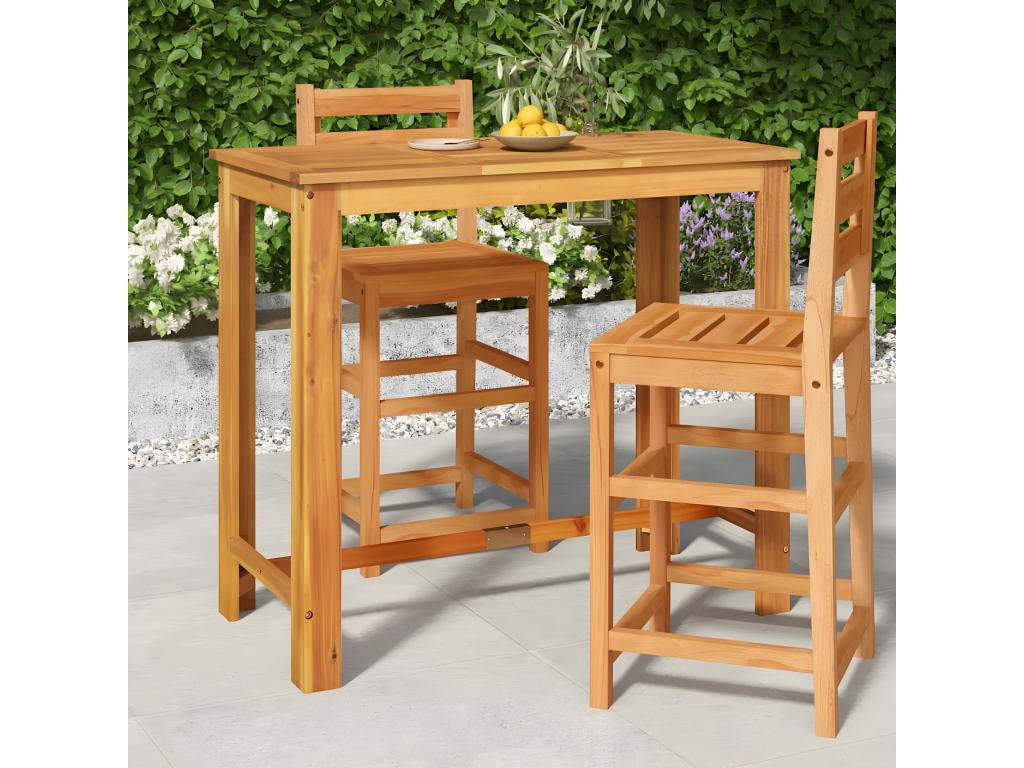 Elariva Premium - Garden bar table 120x60x105 cm Solid Elariva wood ETKZ63781