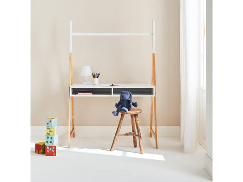Lumenao White Desk - Lumenao - Two Drawers - W 110 x D 75 x H 160cm KSPJ37038