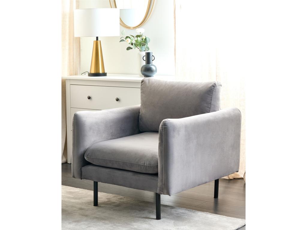 Zensova Armchair Grey Velvet QVXN39568