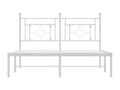 Metal bed frame with white headboard 140x200 TSSZ35759