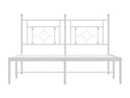 Metal bed frame with white headboard 140x200 TSSZ35759