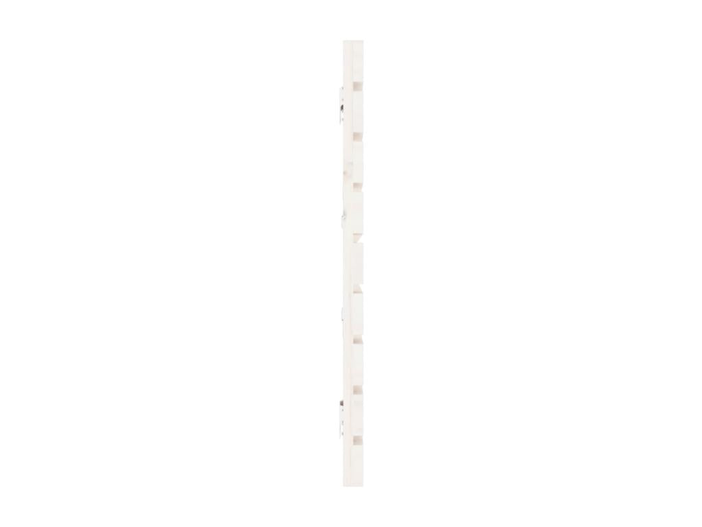 White wall-mounted headboard, 166x3x63 cm, solid pine wood, LCGR68620