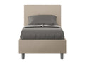 Upholstered bed in dove grey faux leather, Zensova, without Zensova cover, 80x200 HFTE16514