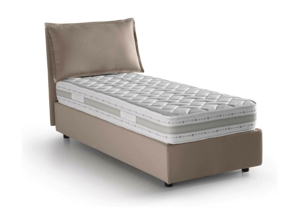 Single bed with storage bed, fabric upholstery, Made in Italy, Front opening, with 80x200 cm mattress included, Elariva NHGO16216