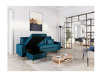 Reversible and convertible corner sofa with storage in velvet - Petrol blue - W227x148x95cm - Elariva RZWB61333