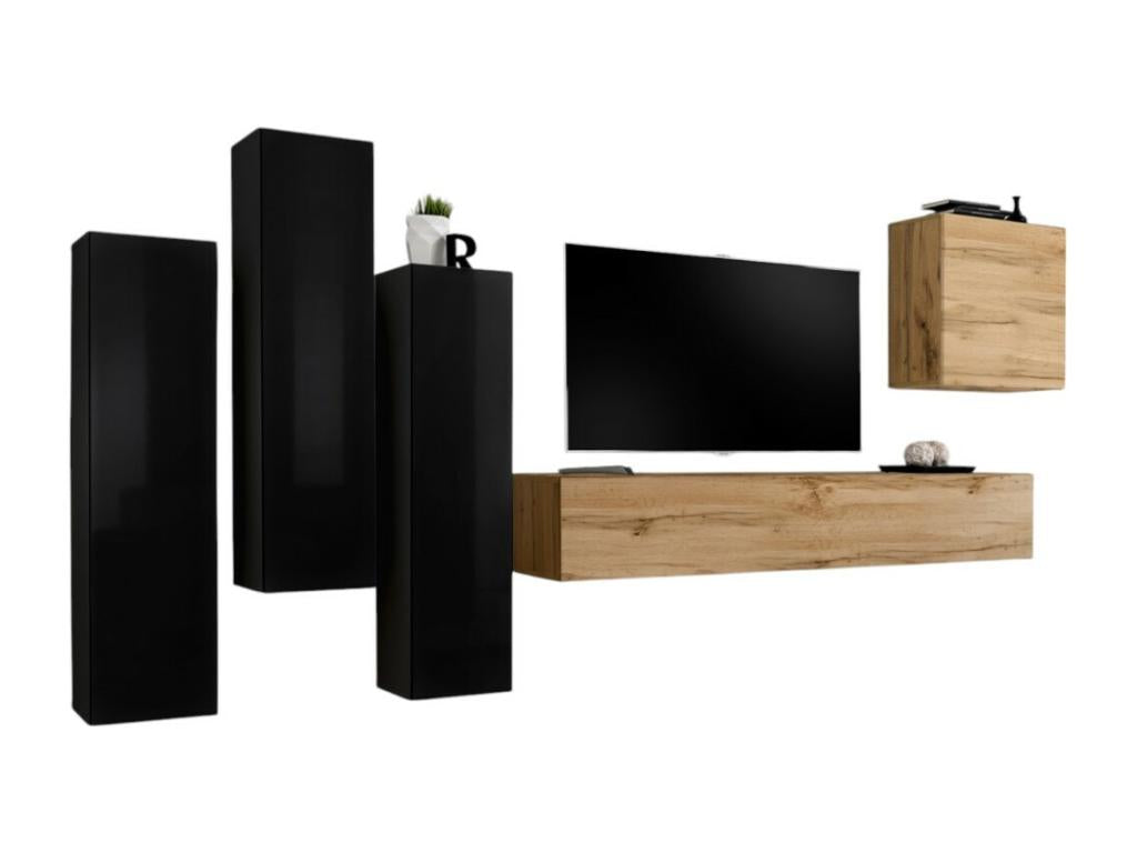 Zensova designer living room furniture set - Zensova glossy and oak finish Zensova BHIR49267