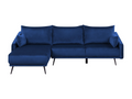 Corner Sofa - Lumenao - Modern Navy Blue Velvet for 3 People JUUF55178