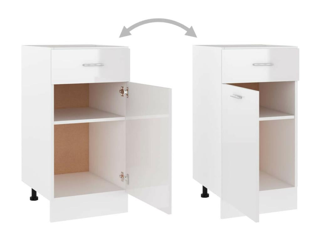 Glossy white kitchen base cabinet 40x46x81.5 QSGN62870
