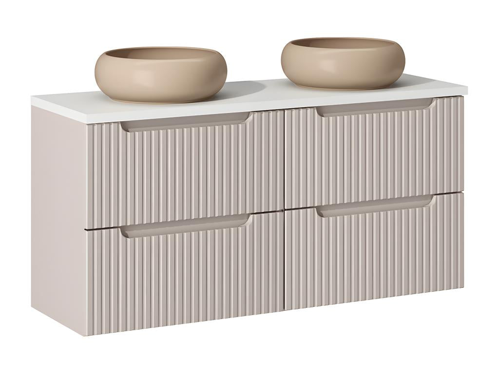 Zensova Cashmere and White DAGU76194 120cm Double Vanity Unit with 4 Drawers
